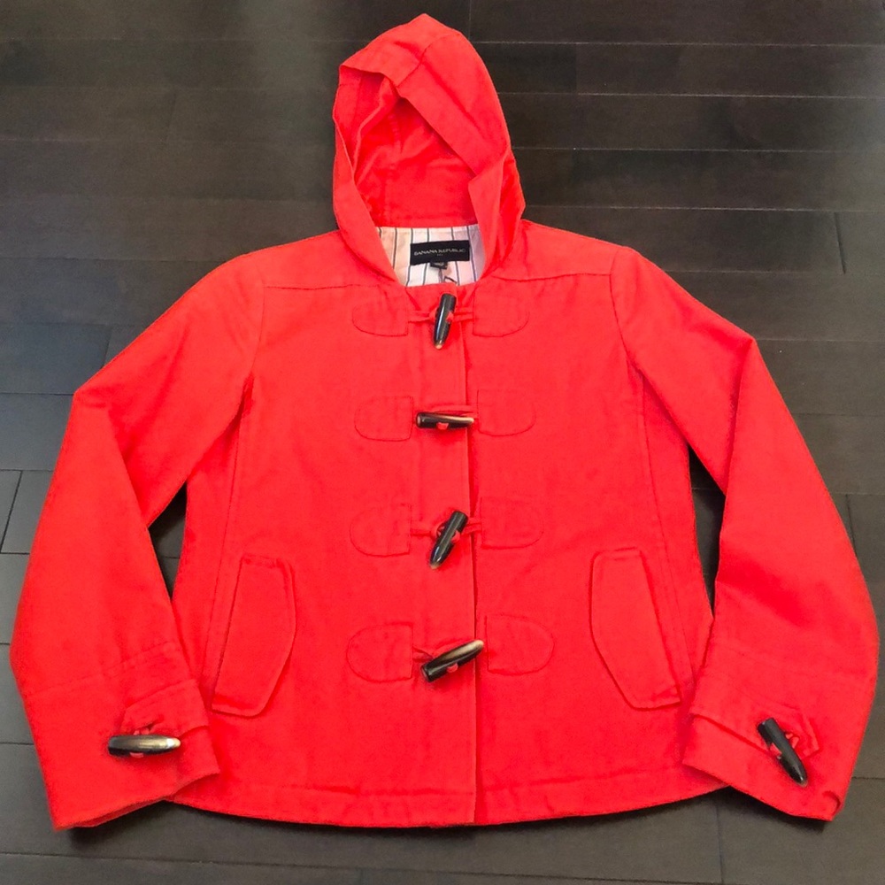 Banana Republic Corduroy Red Toggle Coat
